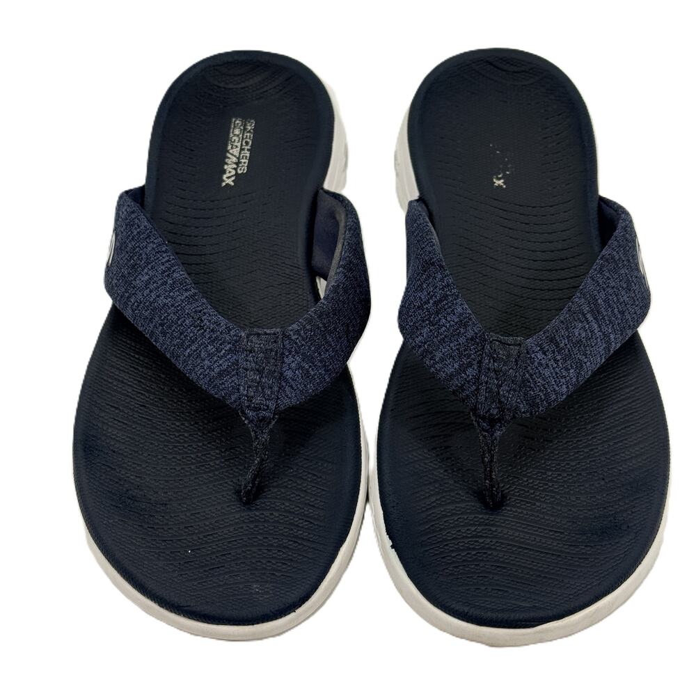 Skechers Women's Size 8 Blue White Thong Sandals